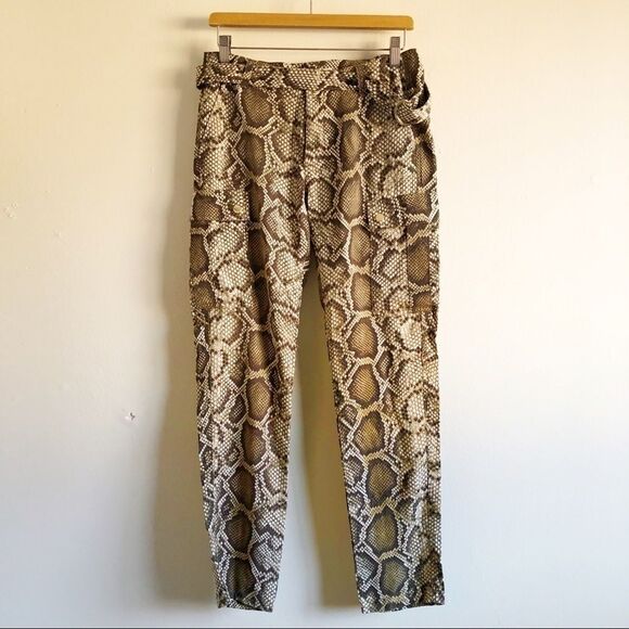 Michael Kors Snake print soft Cargo pants - Picture 1 of 7
